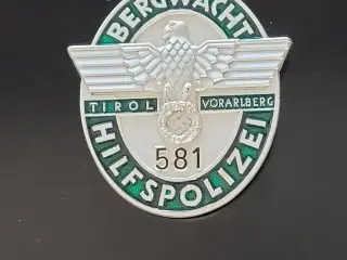Tyskland WW2 orden medalje Bergwacht Hilfspolize
