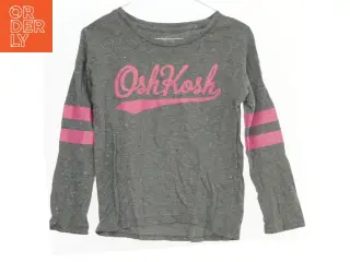 Langærmet grå bluse med pink detaljer fra OshKosh fra OshKosh (str. 104)