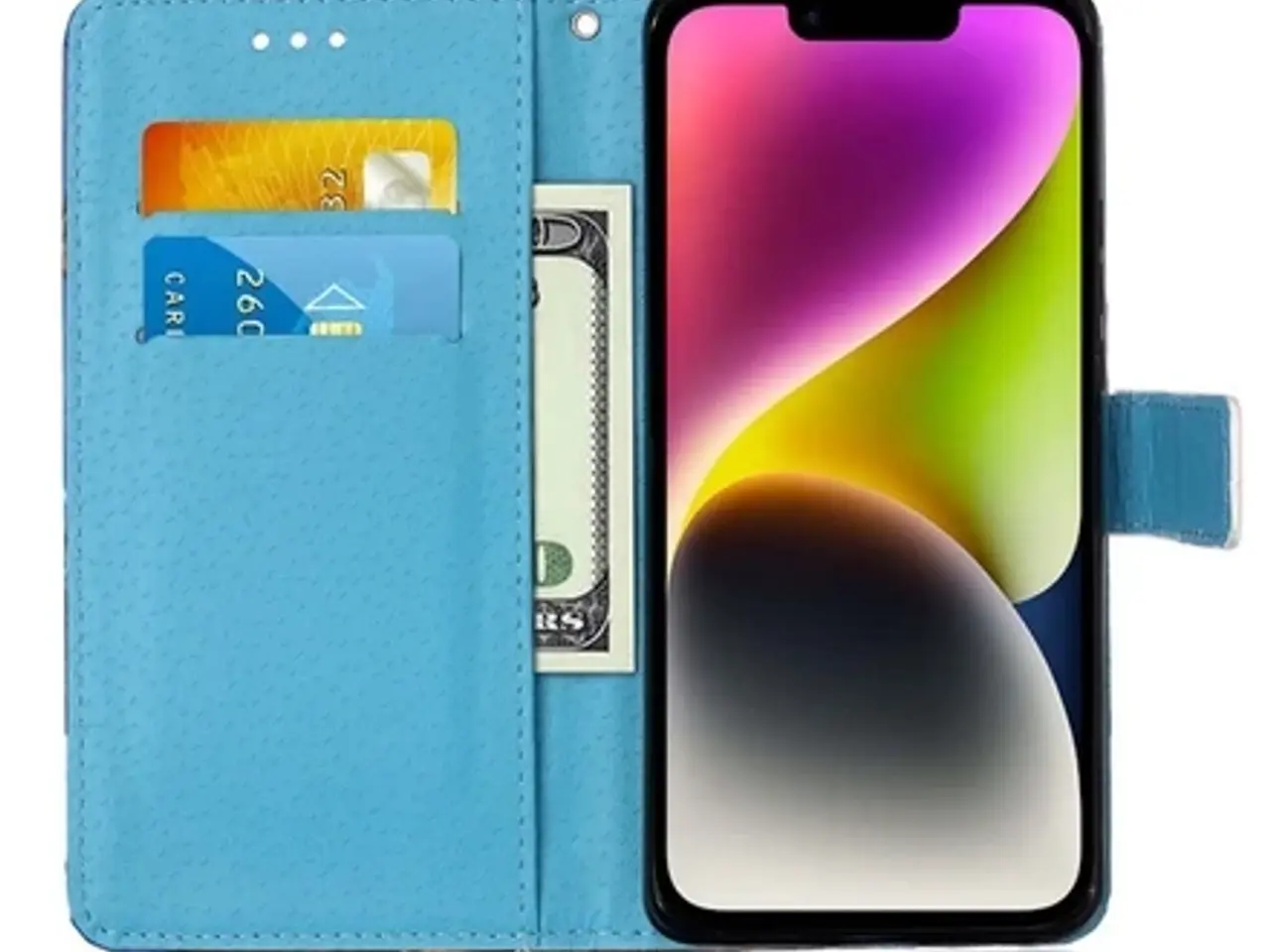 Billede 3 - iPhone 15 Flip Cover – Sommerfugl (Læder)