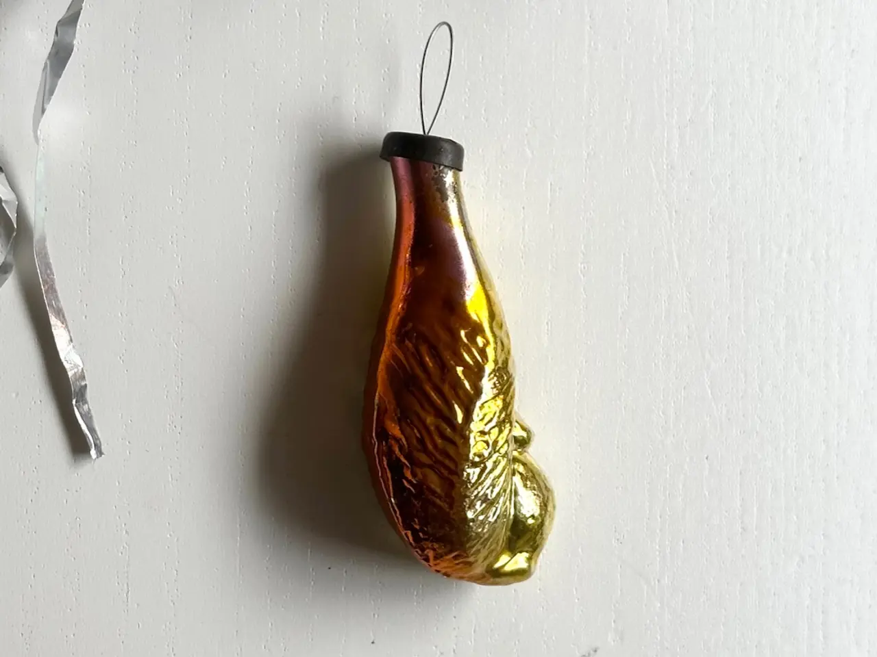 Billede 3 - Vintage juleornament, gul/orange egern