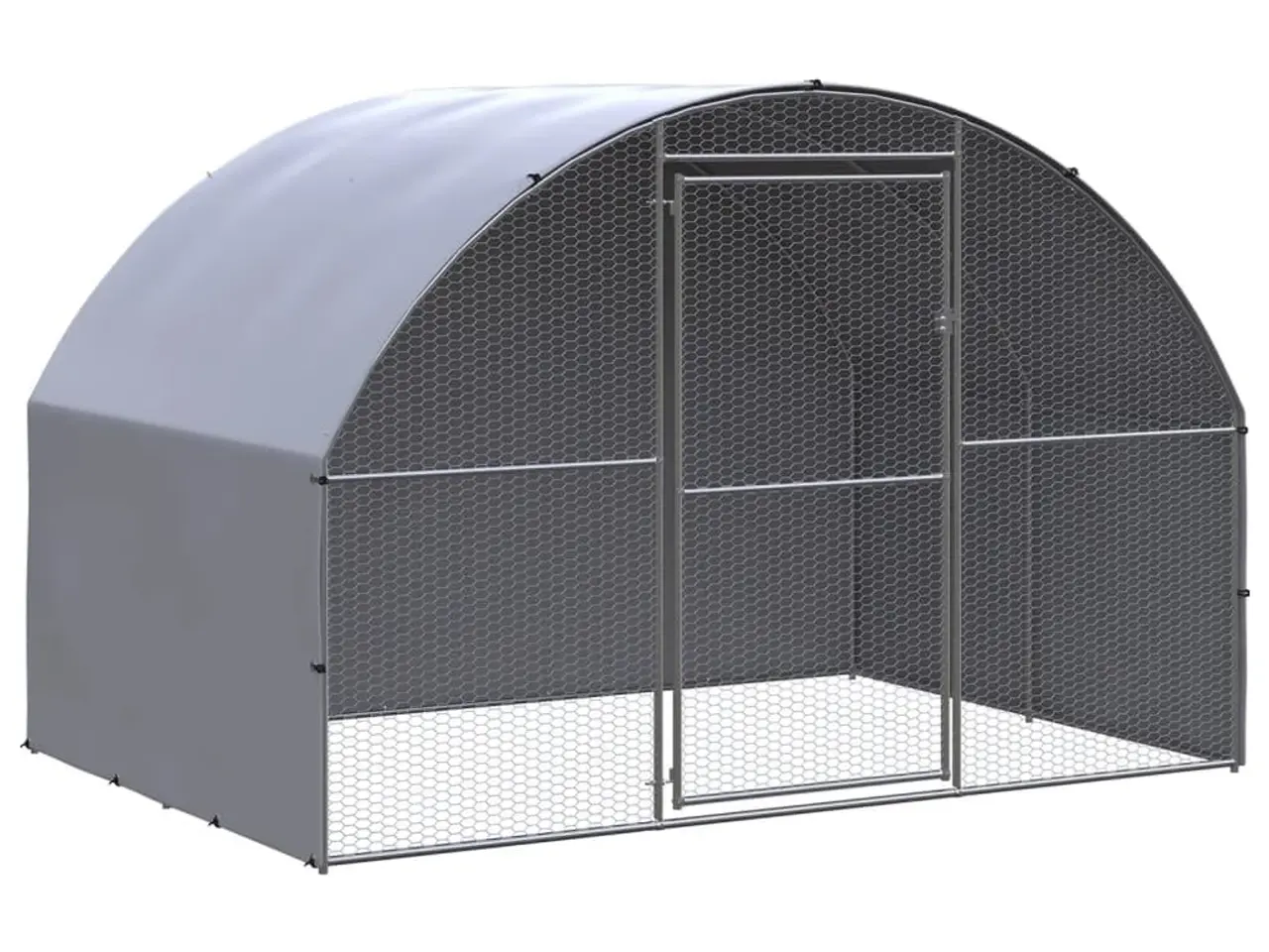 Billede 1 - Hønsehus 3 × 2 × 2 m - galvaniseret stål med vandafvisende PE-tag