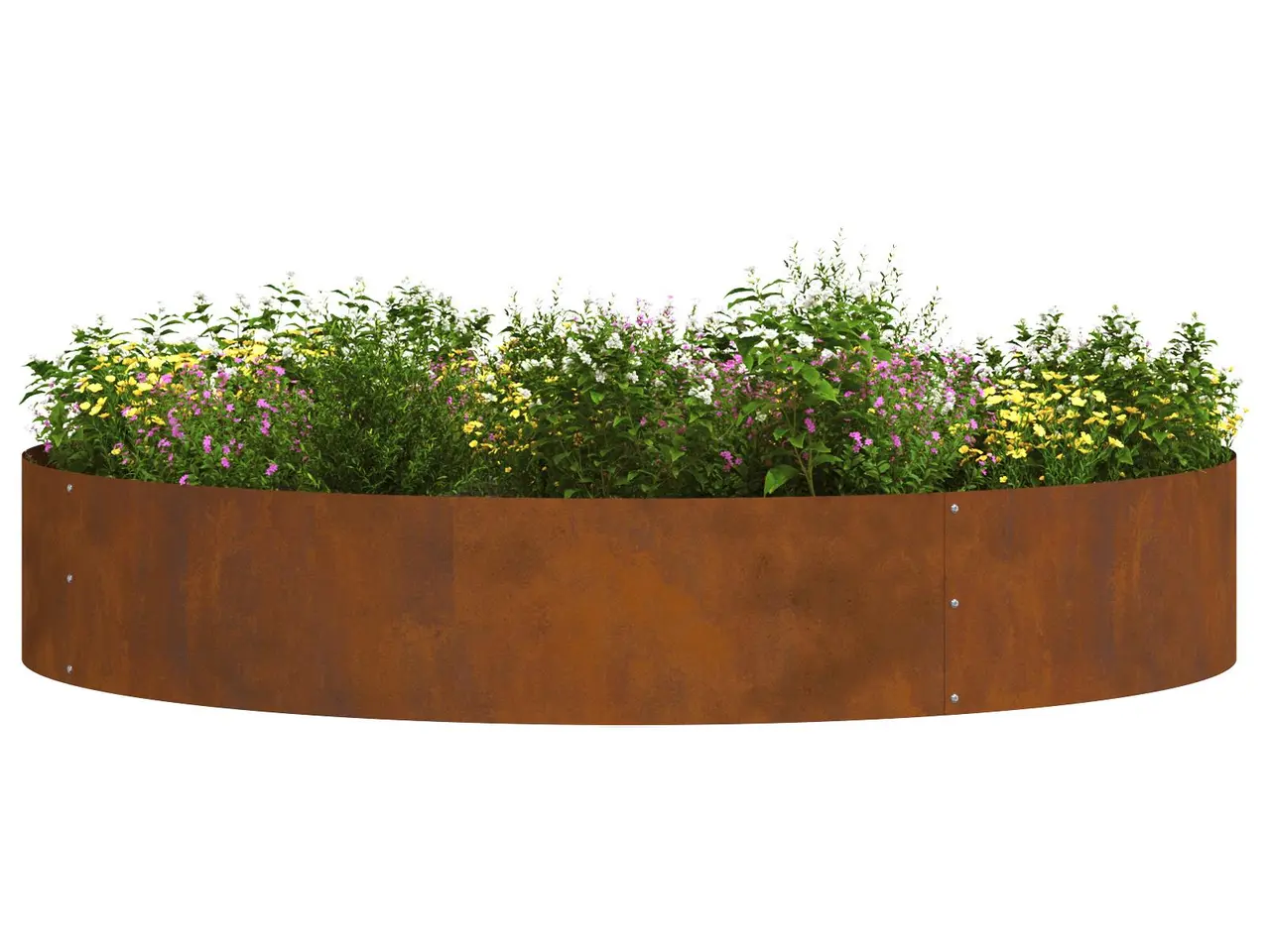 Billede 3 - Plante ring i cortenstål - brun 120 × 120 × 20 cm