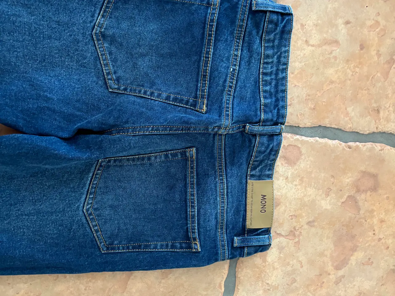 Billede 10 - Mono blå jeans til dreng str 164/ 14  bomuld
