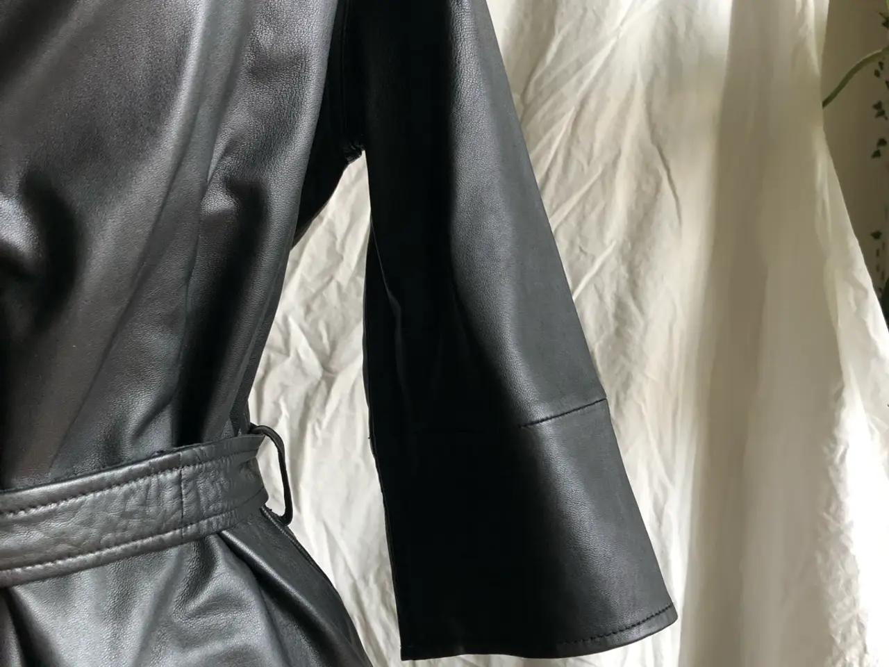 Billede 4 - Smuk læder trenchcoat, ægte læder