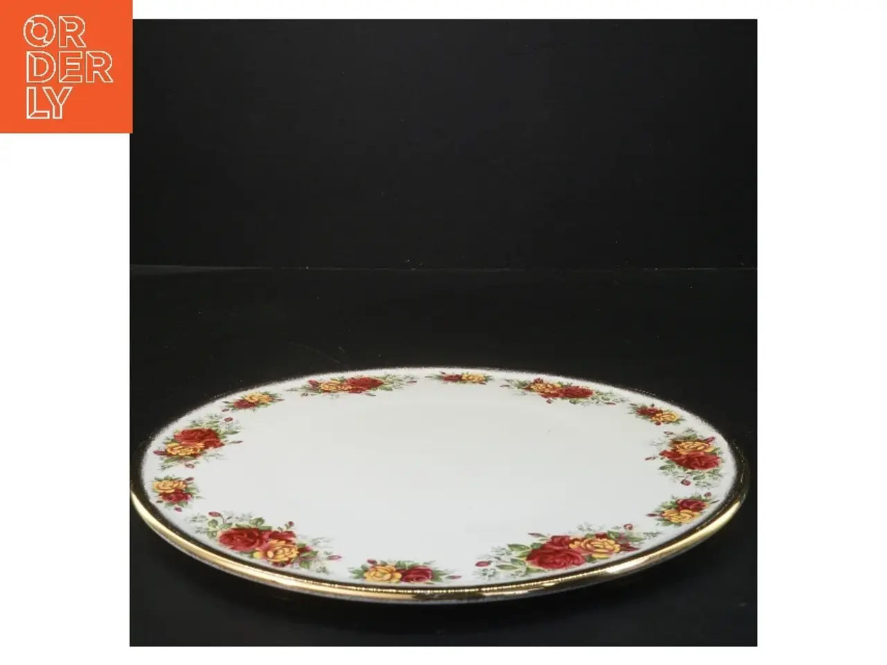 Billede 2 - Tallerken med blomster (str. Ø 28 cm)