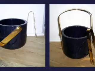 Marmor isspand med tang.