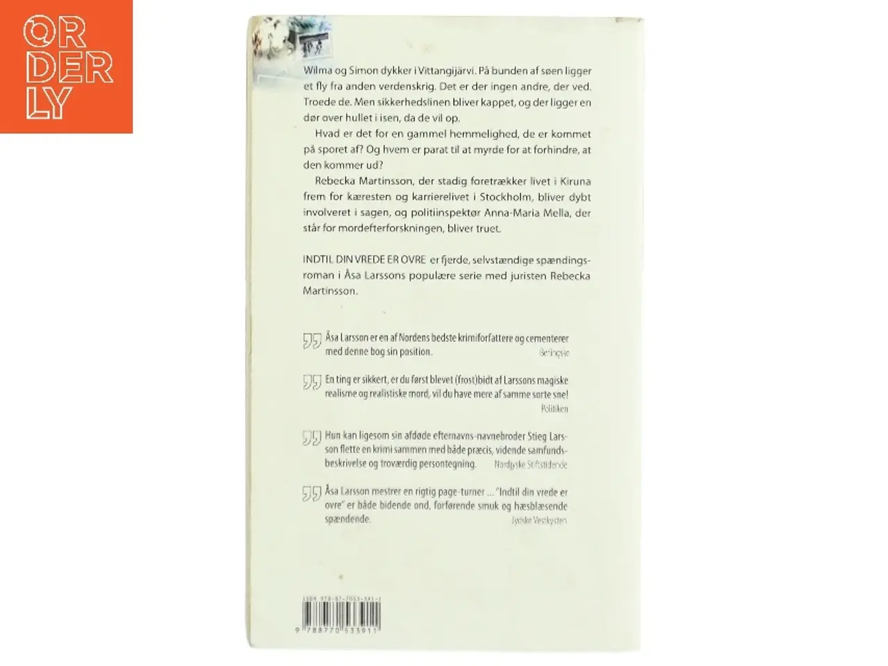 Billede 2 - Indtil din vrede er ovre af Åsa Larsson (Bog)