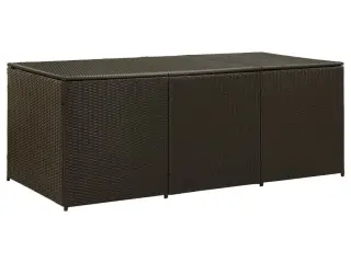 Opbevaringskasse til haven 180x90x70 cm polyrattan brun