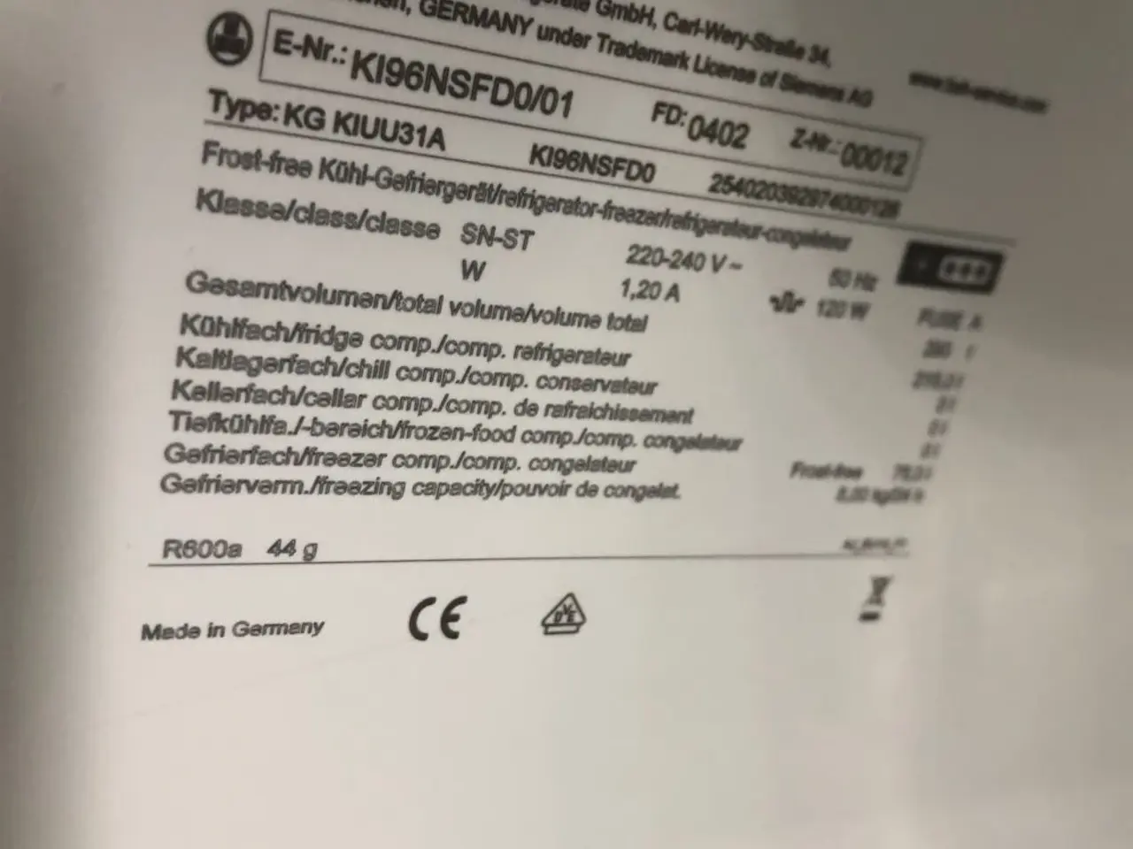 Billede 4 - Tilbehør til Siemens køleskab: Skuffe, flaskehylde