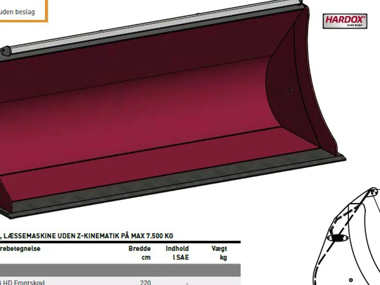 Billede 3 - JST RG HD frontskovl 220-260 cm.
