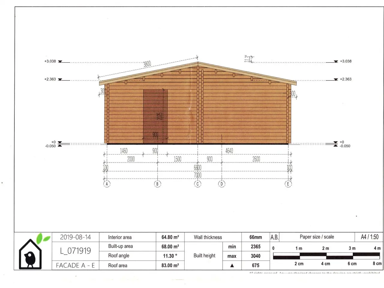 Billede 16 - Træhus Modificeret i 66 mm + ekstra planker LÆS