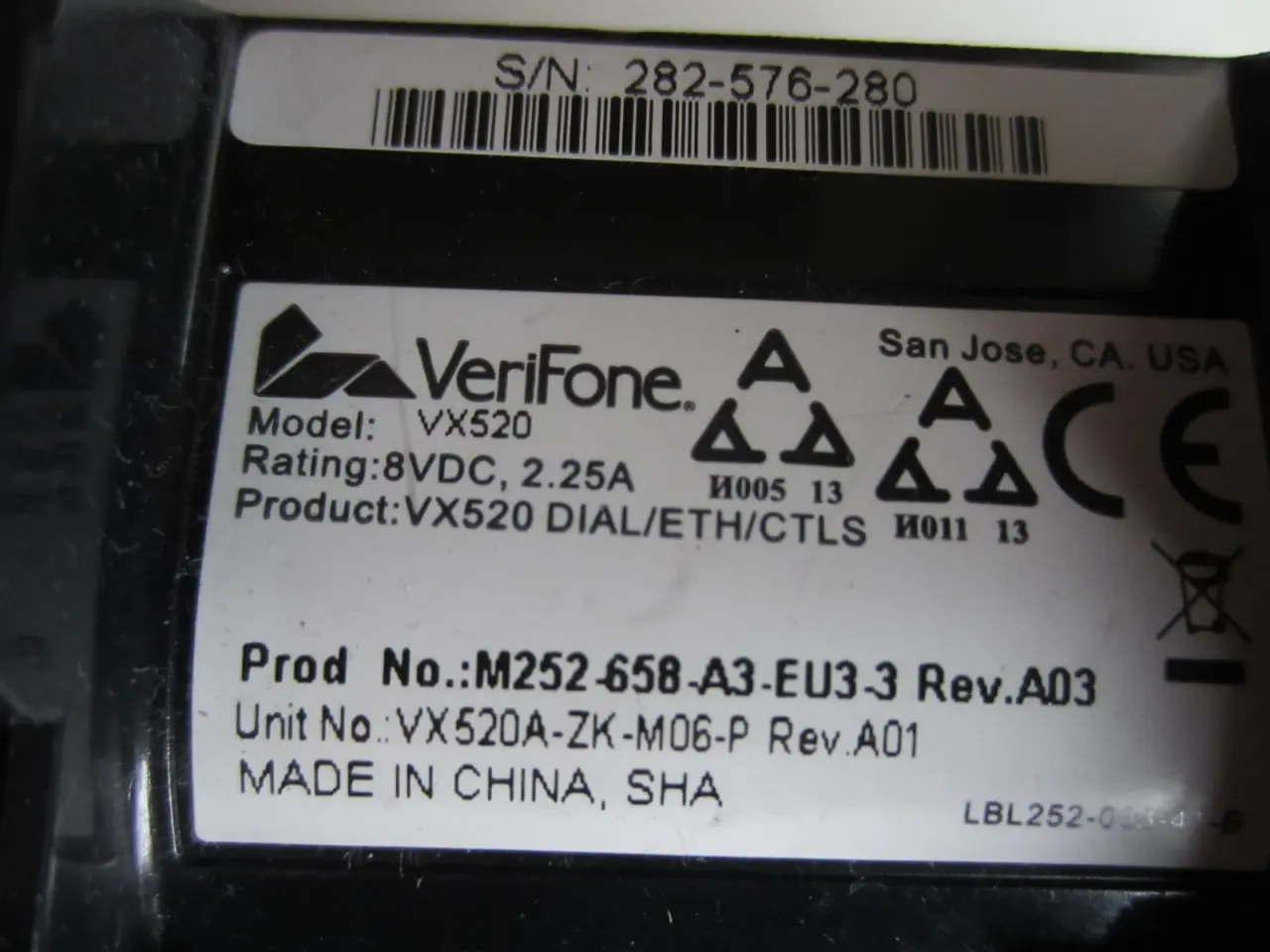Billede 5 - Verifone VX520 betalingskort terminal med bon