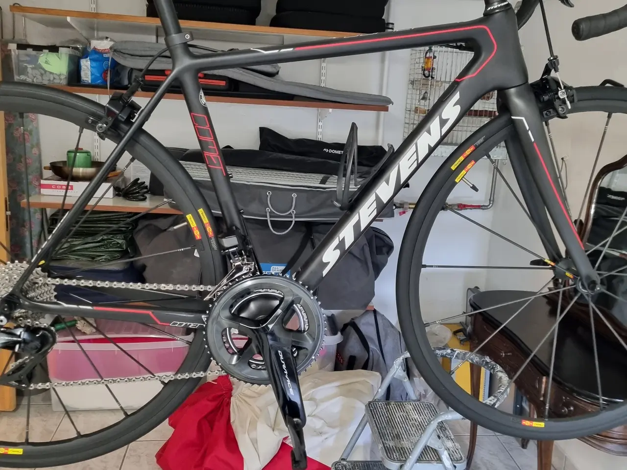 Billede 1 - Meget velholdt carbon Stevens racercykel