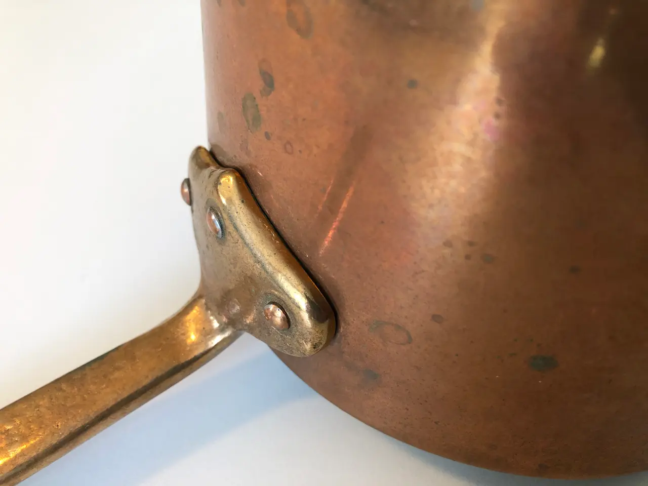 Billede 9 - Kobbergryde Ø16 cm med solidt messinghåndtag