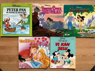 6 flotte Disney børnebøger, i alt 180 kr.