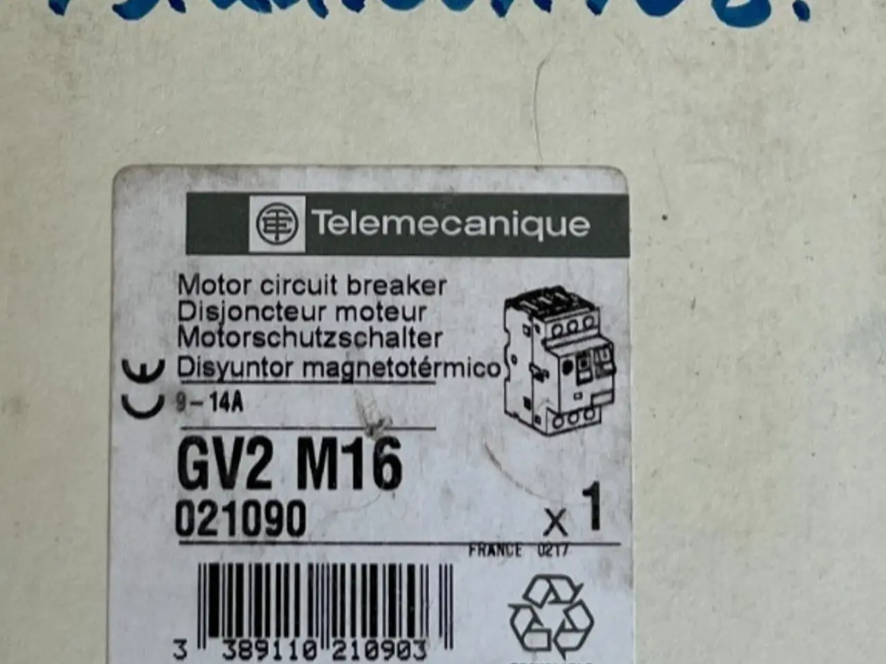 Billede 1 - Telemecanique GV2 M16 Motor automatsikring 9-14A