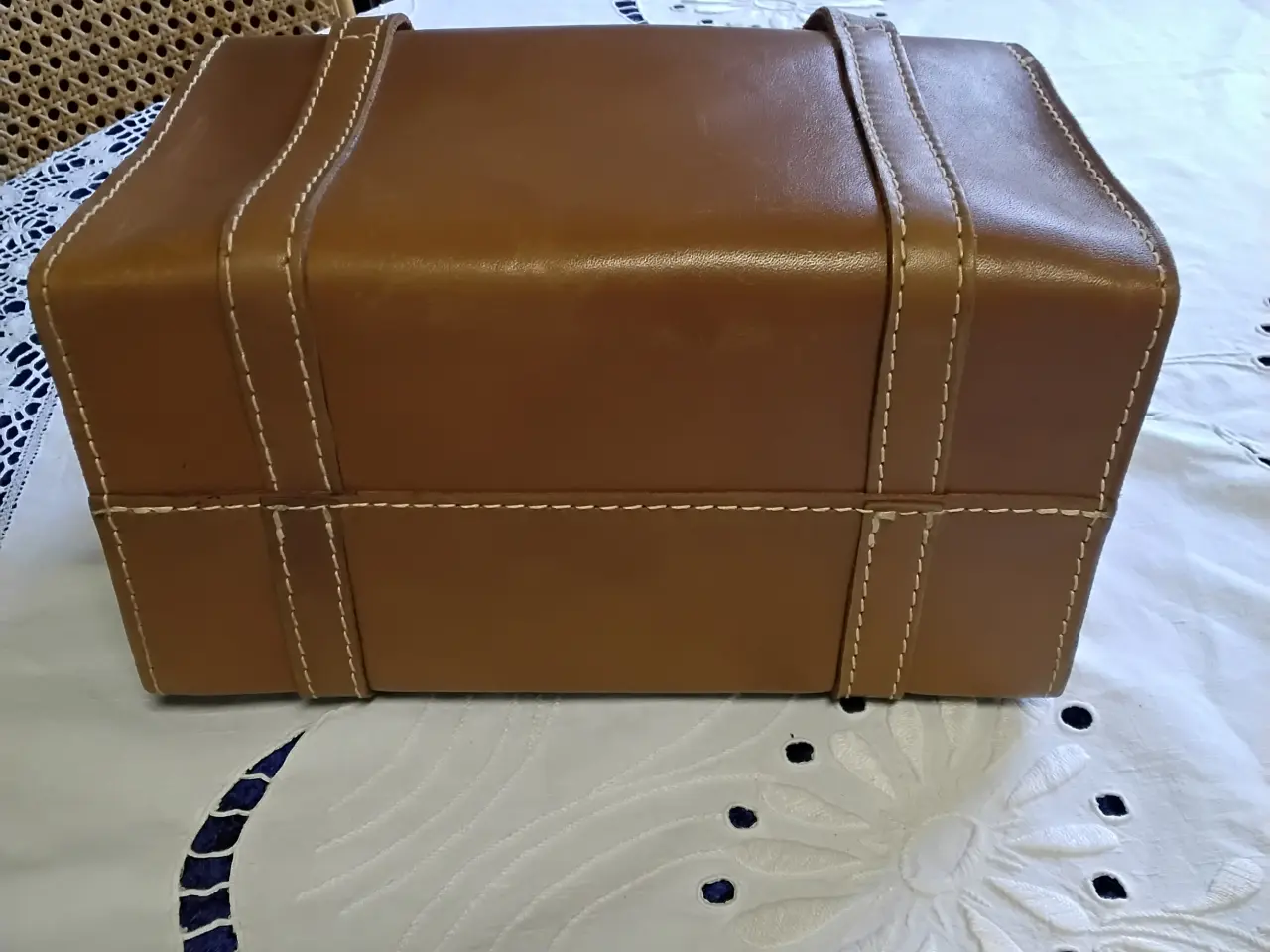 Billede 5 - Vintage kernelæder håndtaske - 28 X 14 X 18 cm
