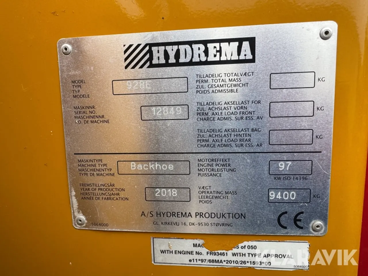 Billede 5 - Rendegraver Hydrema 928E