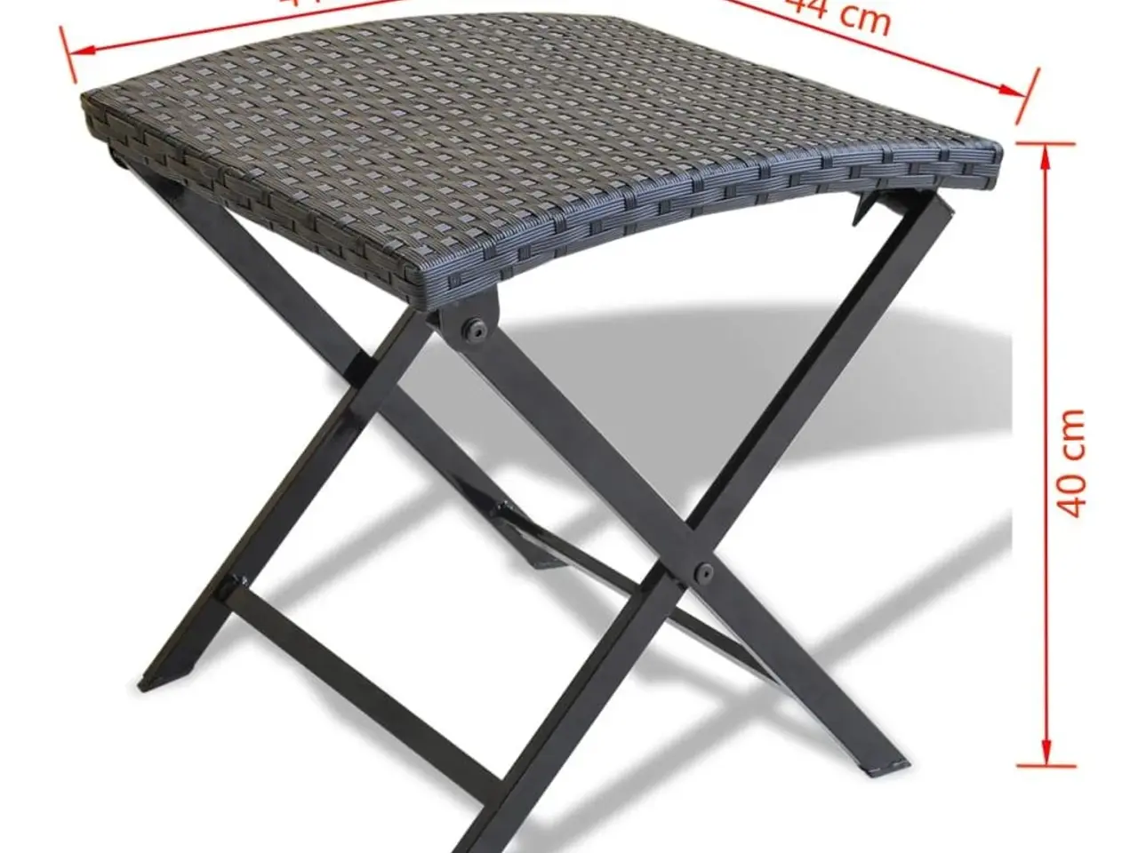 Billede 5 - Foldbar skammel i polyrattan - sort
