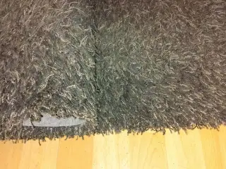 Lækker løs tæppe 167 x 215 grønligt & langtrådet