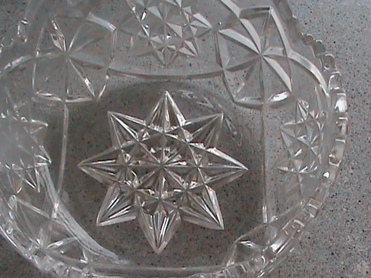 Billede 2 - Glas skål stjerne mønster
