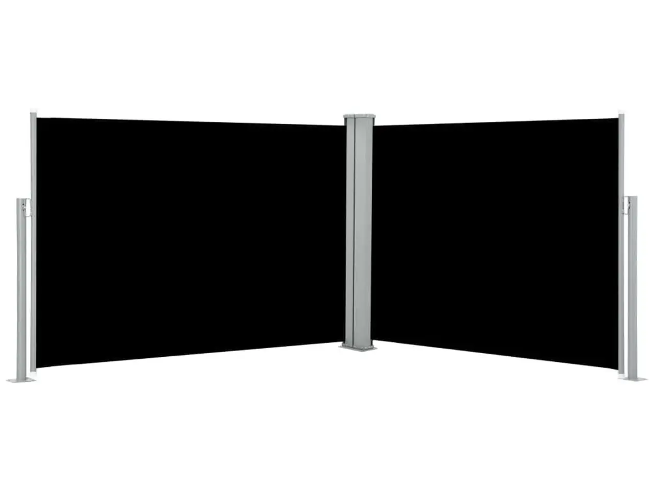 Billede 1 - Sammenrullelig sidemarkise 120 × 1.000 cm - sort