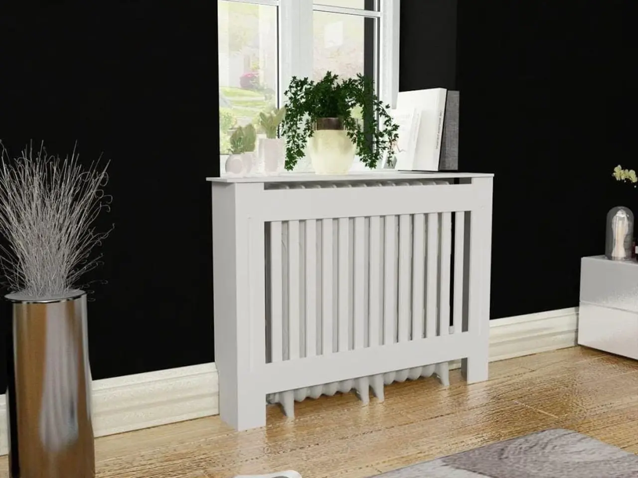 Billede 1 - Radiatorskjuler i MDF 112 cm hvid