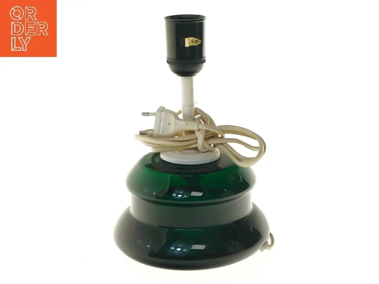 Billede 1 - Holmegaard flaskeGrøn bordlampe (str. Ø 16 cm)
