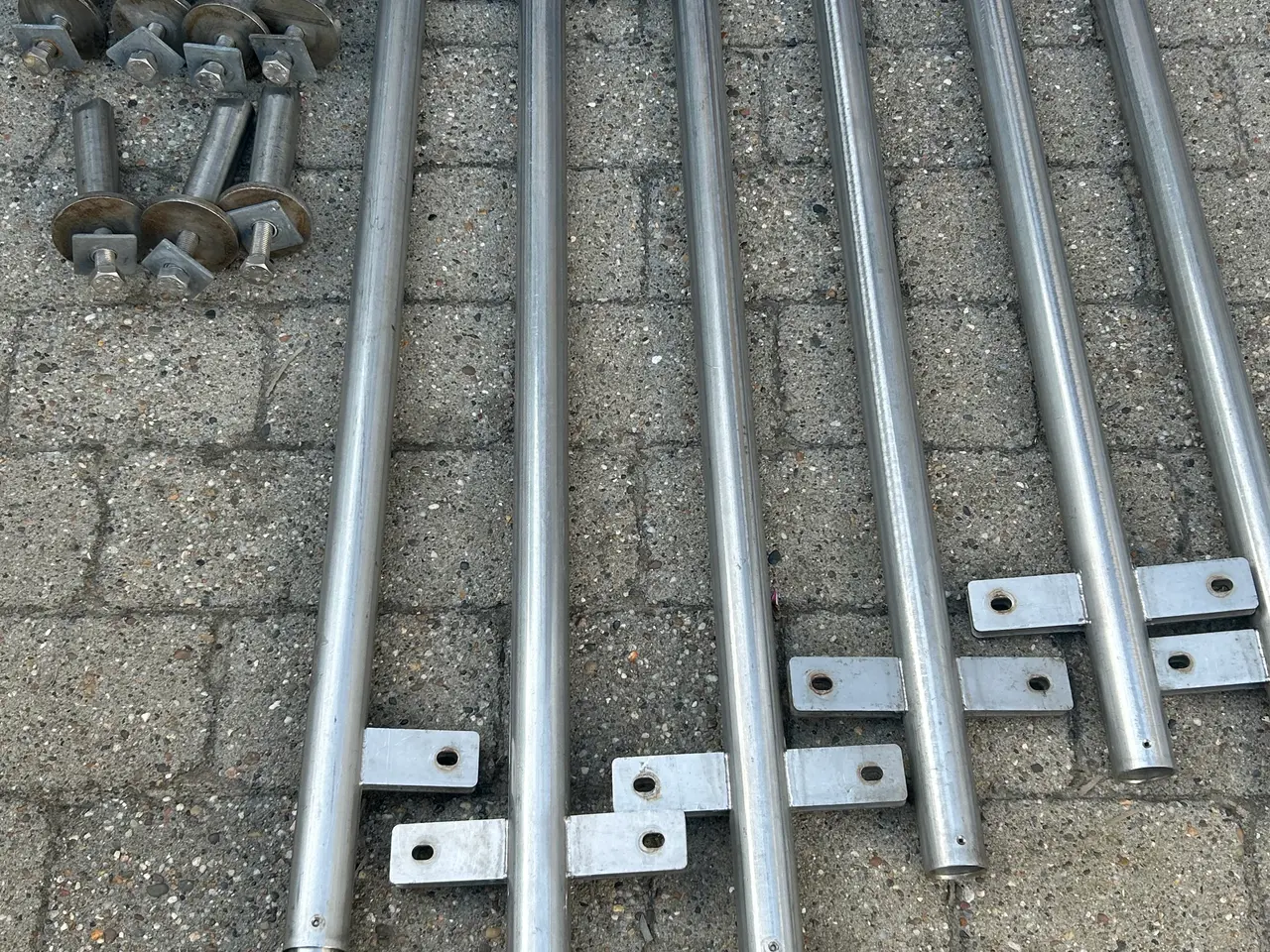 Billede 2 - Terrasse glashegn med rustfri stolper