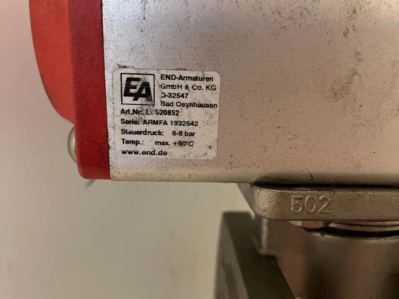 Billede 4 - END-Armaturen ZK311308 DN65 Pneumatic Ball ventil