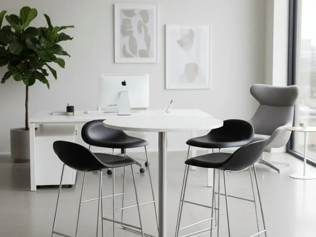 Billede 2 - GUBI 3D Bar Stool Barstol – Sort/Krom Stel SH 75 cm
