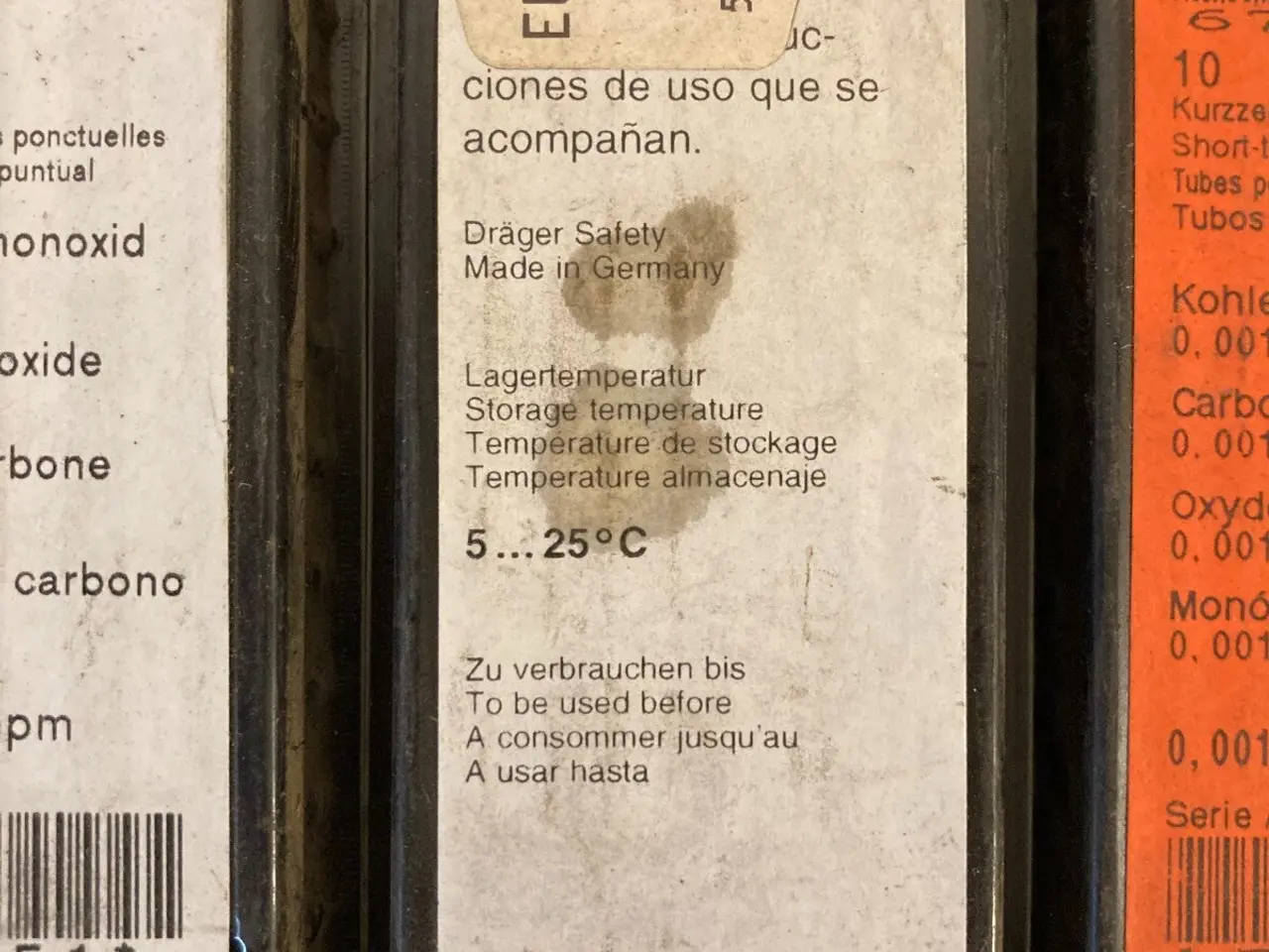 Billede 5 - parti of 5 x 10 Dräger Carbon Monoxide (CO) Test –