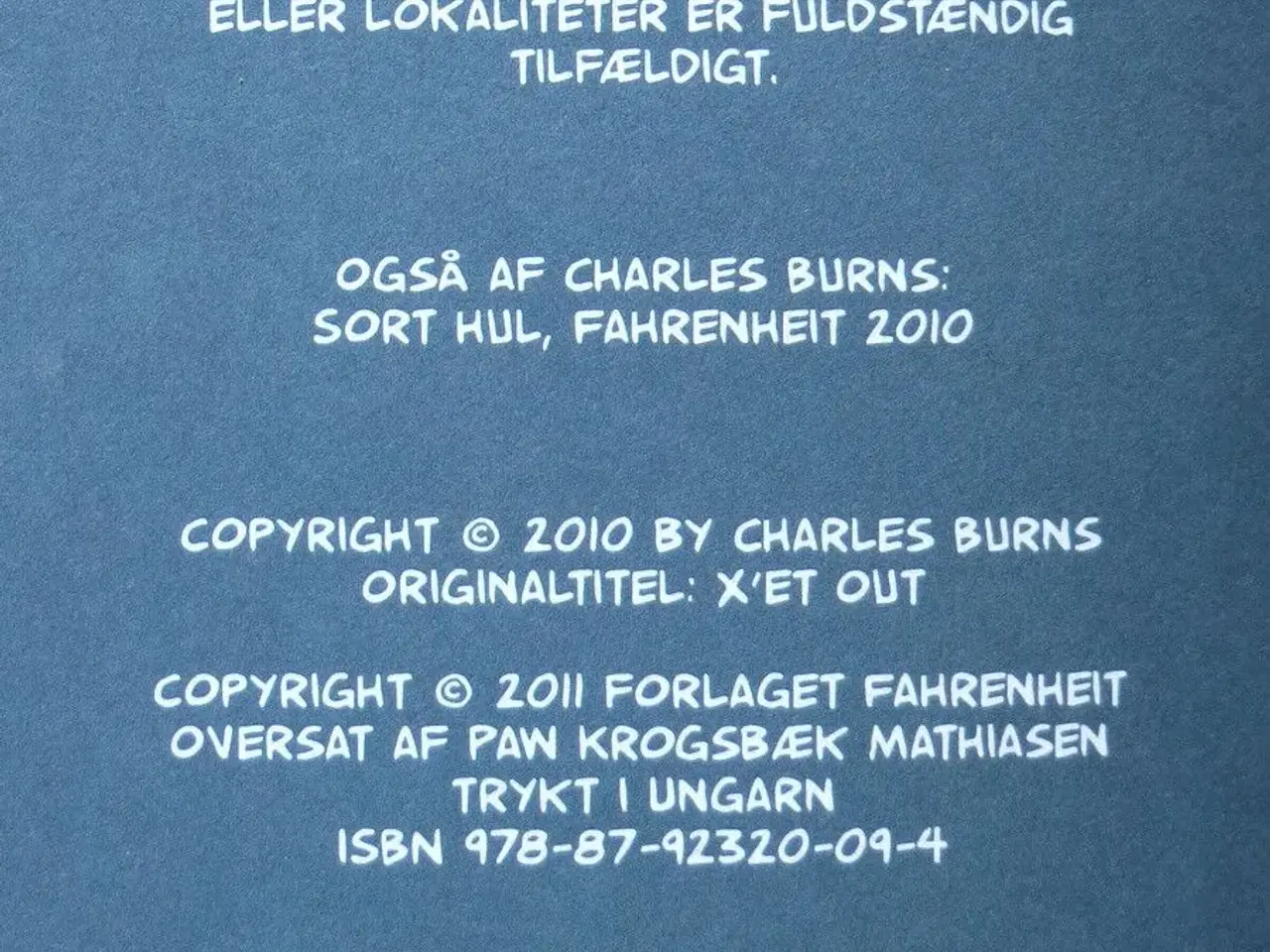 Billede 4 - X'et ud" af Charles Burns