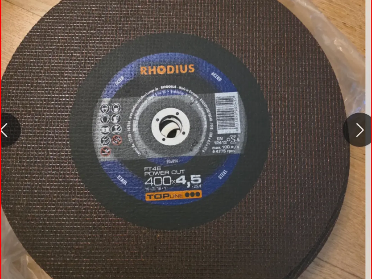 Billede 1 - Rhodius Skæreskive 400×4,5 Powercut Topline