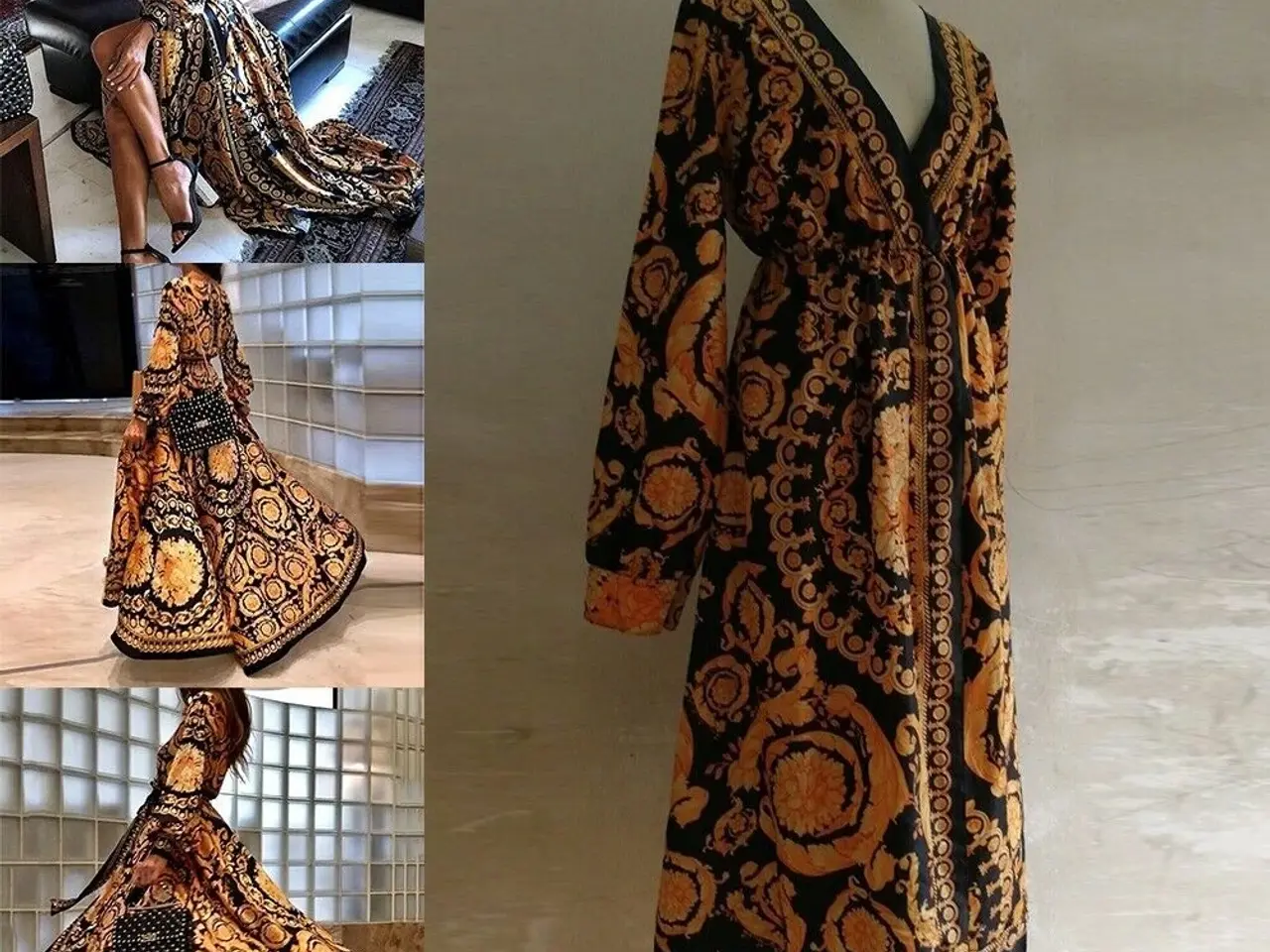 Billede 8 - Maxi orintalsk inspi kjole. Wrap.Stør: large og XL