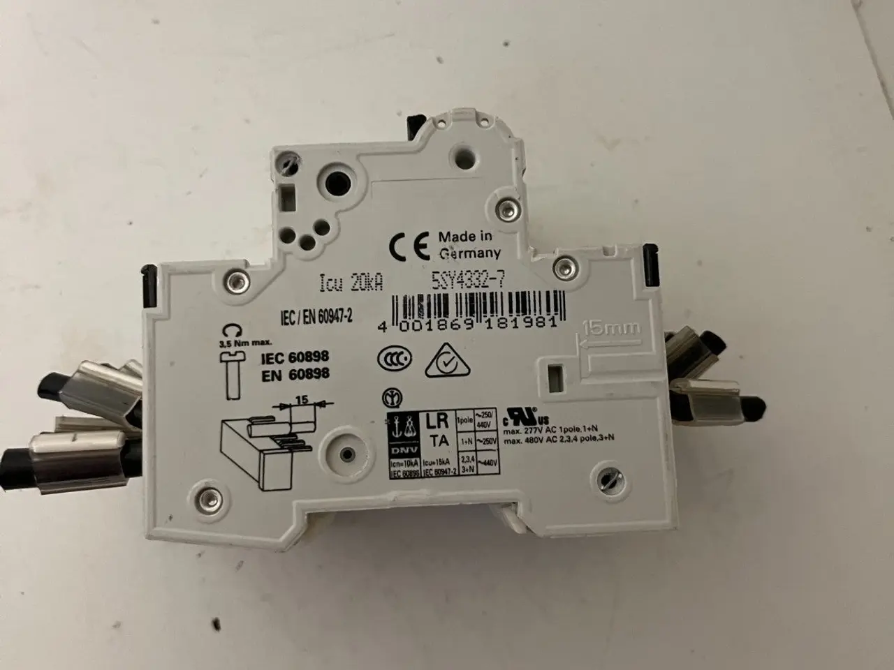 Billede 8 - Siemens 5SY43 C32 3-Pole MCB 32A 400V w/ 5ST3010