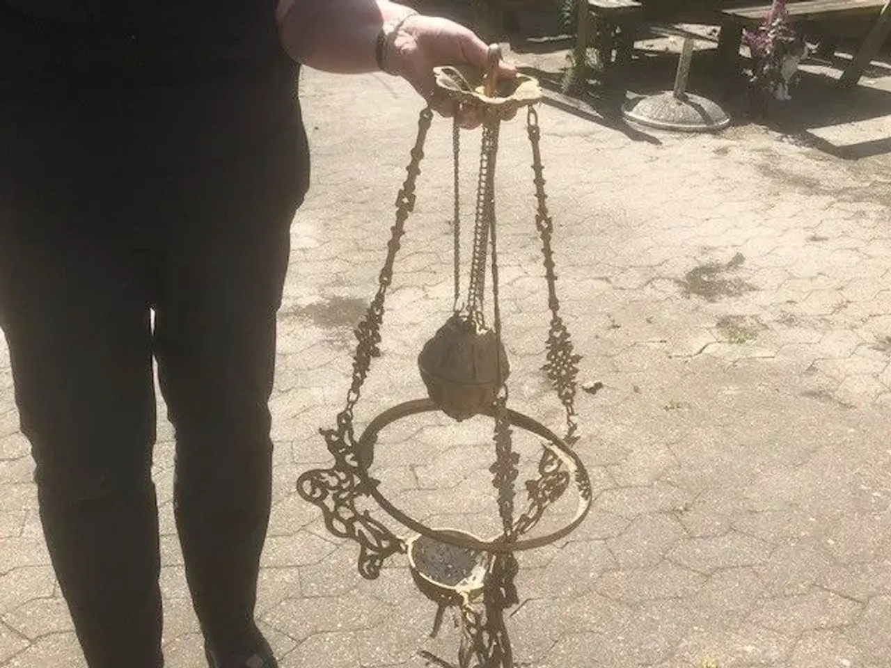 Billede 1 - ANTIK Hænge petroleums lampe