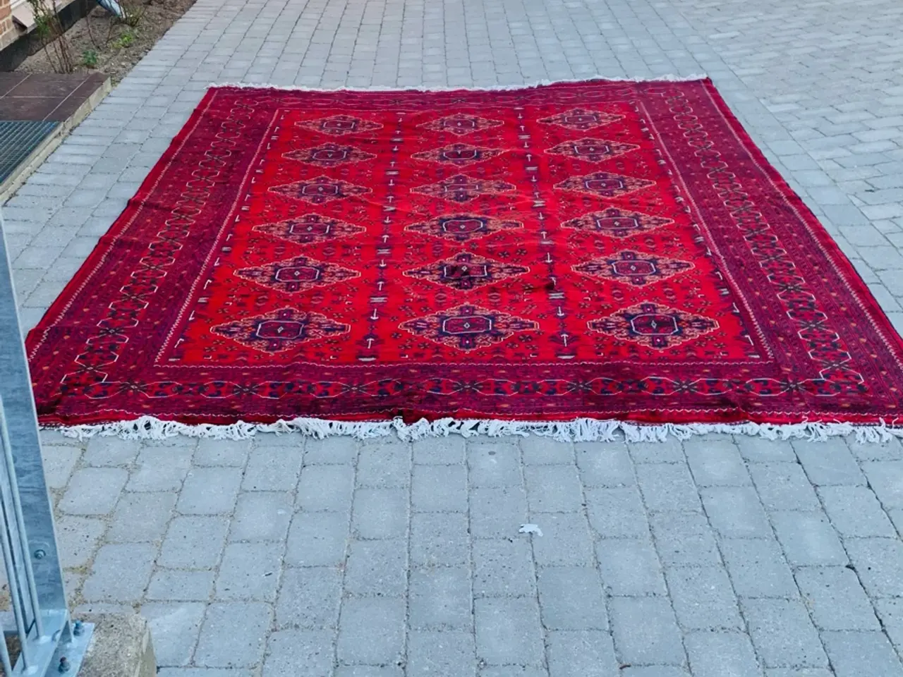 Billede 6 - Ægte håndlavet afghansk tæppe – ca. 9 m²