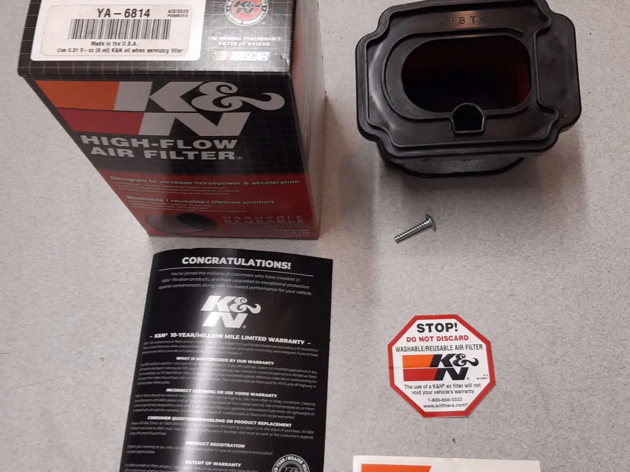 Billede 1 - Luftfilter KN Filter, Yamaha MT-07 Kun brugt 2 år 