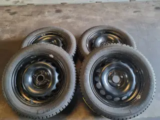 4x100 15" vinterhjul med rigtig gode Michelin dæk