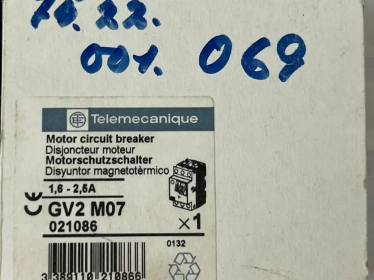 Billede 1 - Telemecanique GV2M07 Motor automatsikring Manual