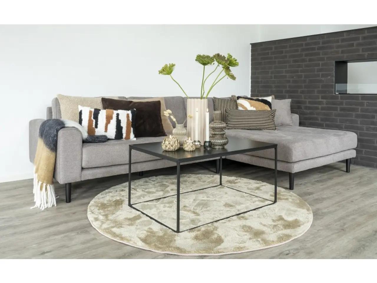 Billede 3 - Lido - Højrevendt Chaiselongsofa - Stone stof