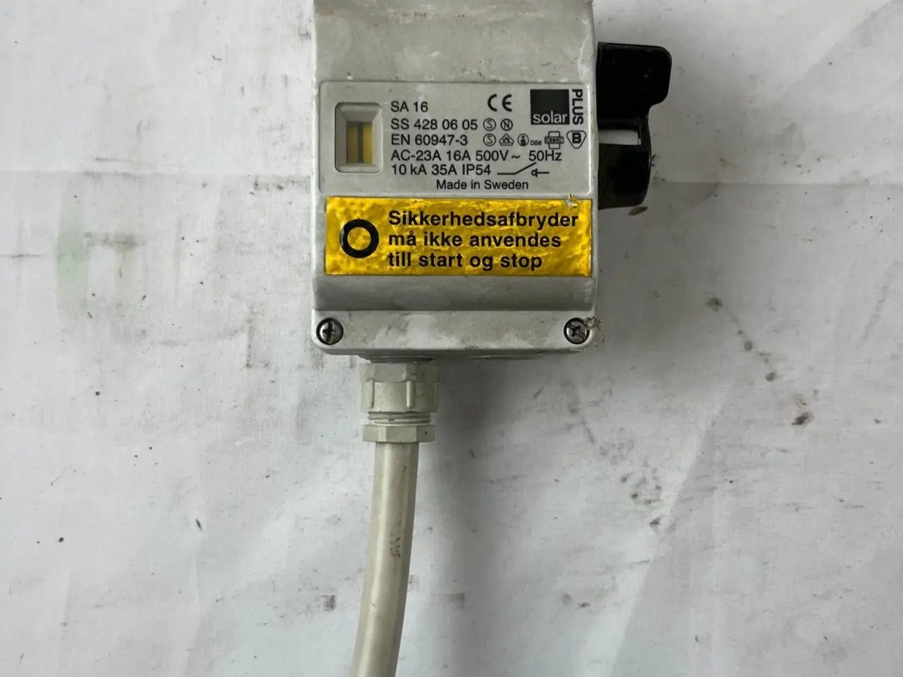 Billede 2 - Solar Plus SA16 16A 500V AC‑23A Safety kontakt