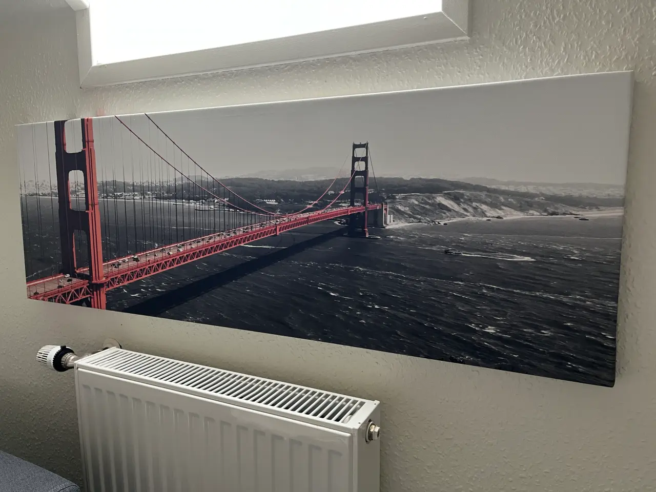 Billede 1 - Billede, Golden Gate, 120 x 40
