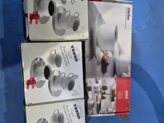 10 sæt klassiske kaffekopper m. underkopper (Aida