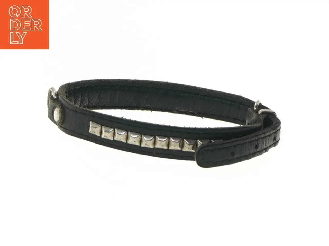 Billede 1 - Hundehalsbånd til hvalp eller lille hund med nitter (str. 11,5 cm)