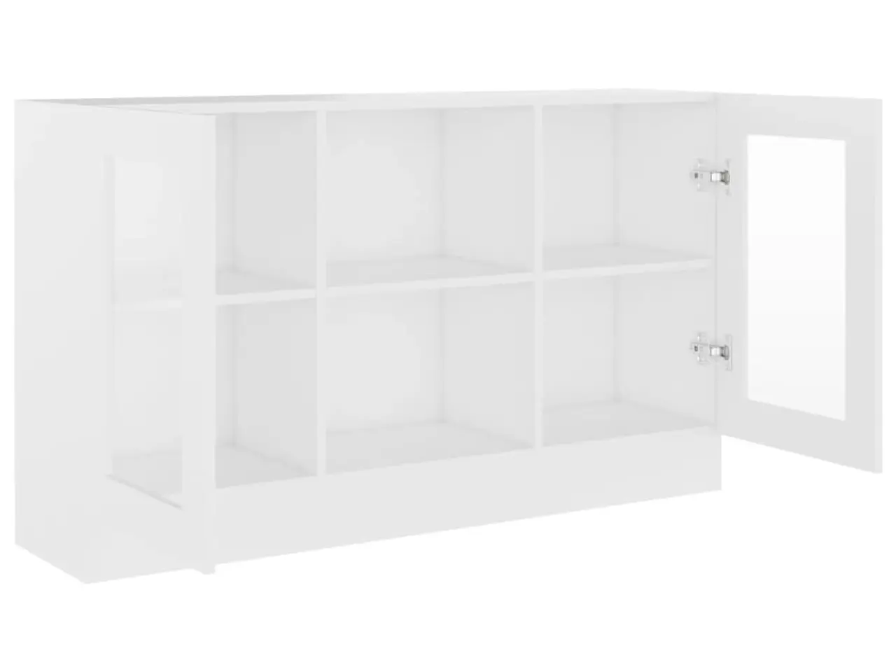Billede 5 - Vitrineskab 120x30,5x70 cm konstrueret træ hvid