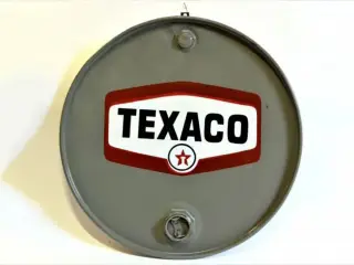 Rund metal skilt med TEXACO logo