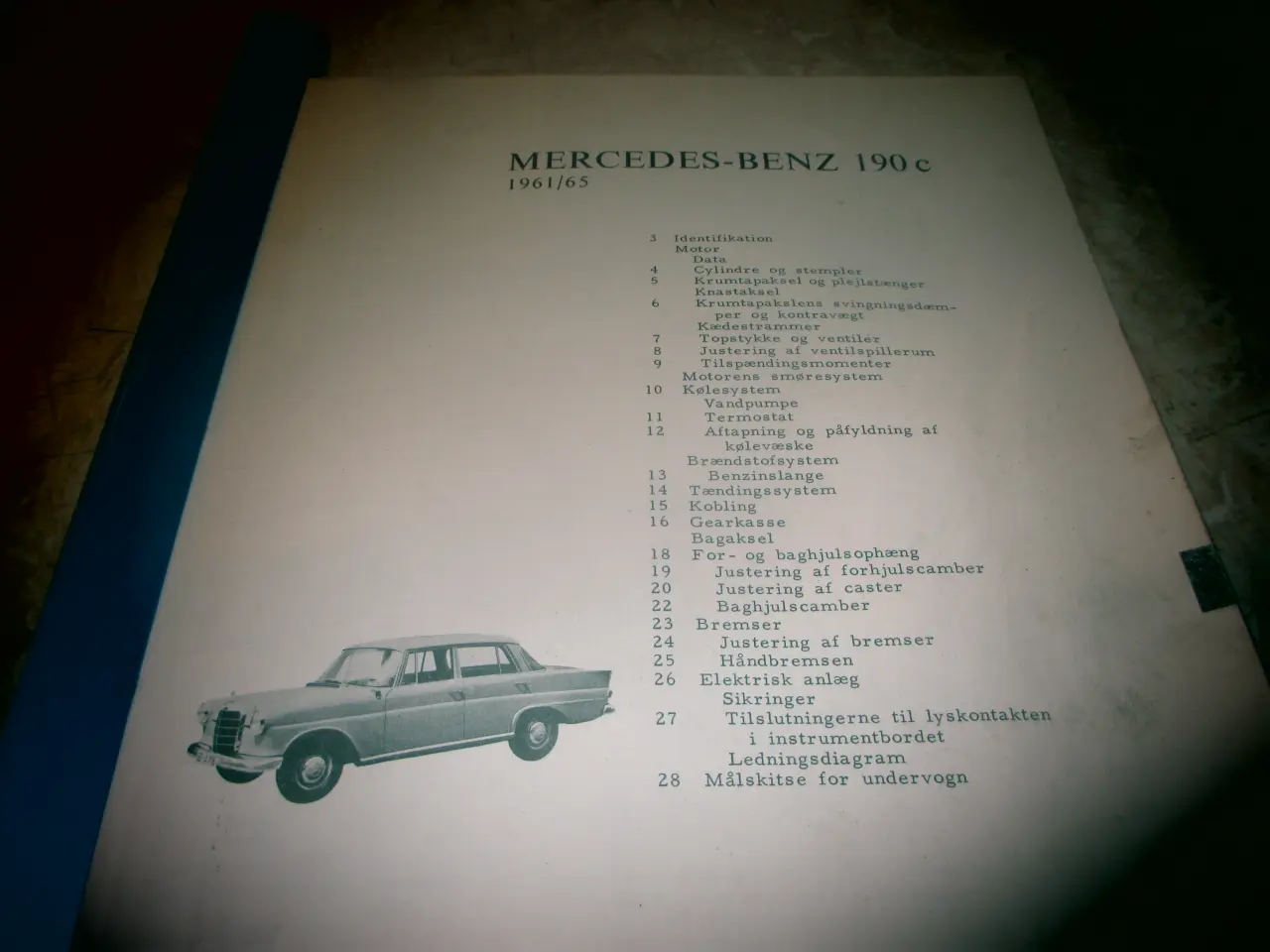 Billede 4 - Specifikationer Mercedes 190 C