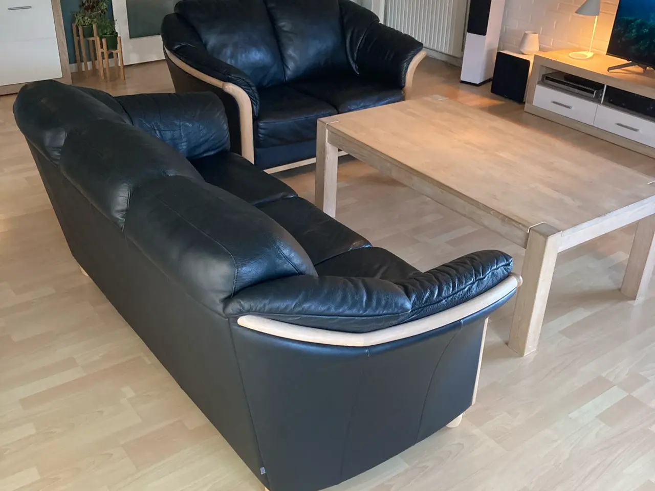 Billede 2 - 3 og 2 personer ægte læder sofa BD Scandinavia og